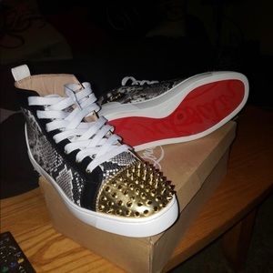 Louboutin snakeskin high tops